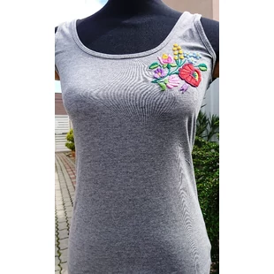 Ujjatlan női póló /szürke