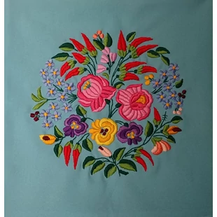 40x40-es díszpárna,türkisz