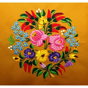 40x40-es díszpárna, mustár