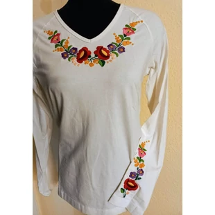 V-nyakú,hoszú ujjú, színessel