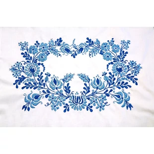 Kézzel hímzett díszpárna-huzat (ó-kalocsai)