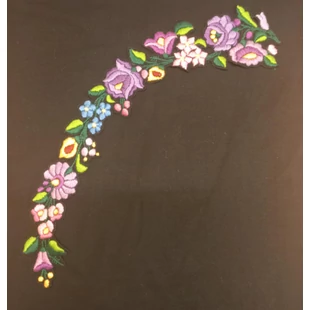 Hosszú fekete felvarró