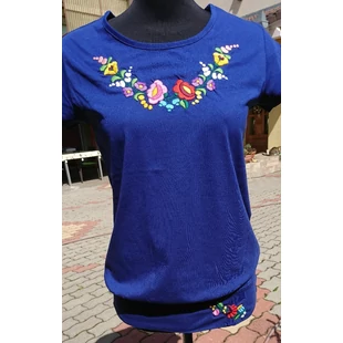 Királykék lezser fazonú póló