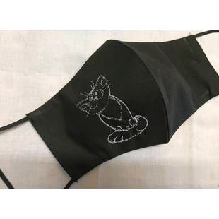 Hímzett maszk...cicás 1