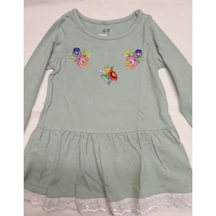 Zöld pamut kislány ruha /74