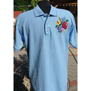 Galléros kék férfi póló /M