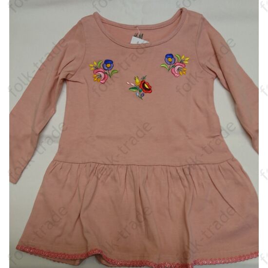 Rózsaszín pamut kislány ruha /74